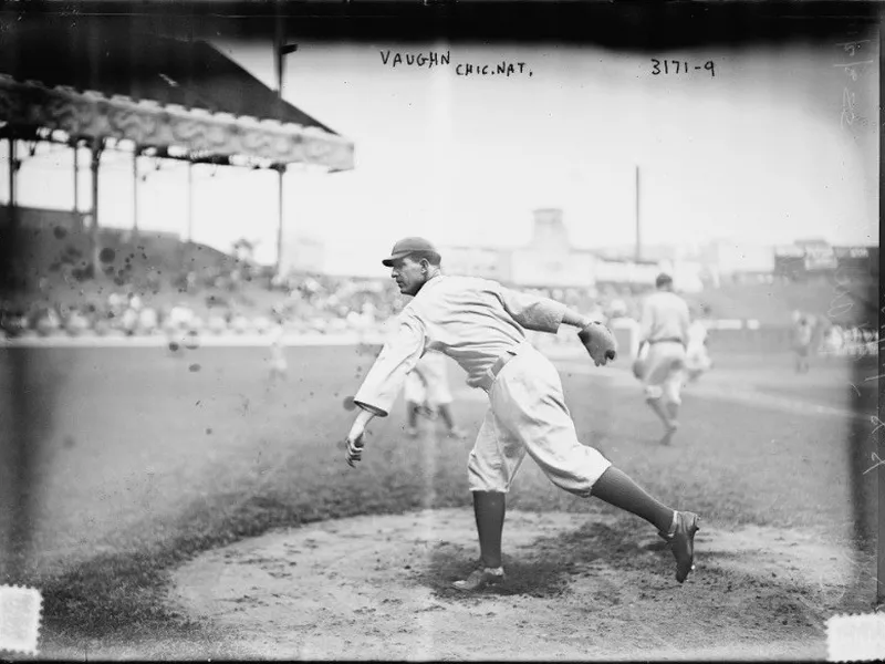 Hippo Vaughn pitching