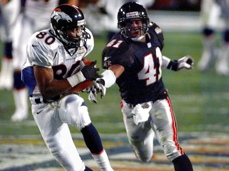Denver Broncos wide receiver Rod Smith, Atlanta Falcons safety Eugene Robinson
