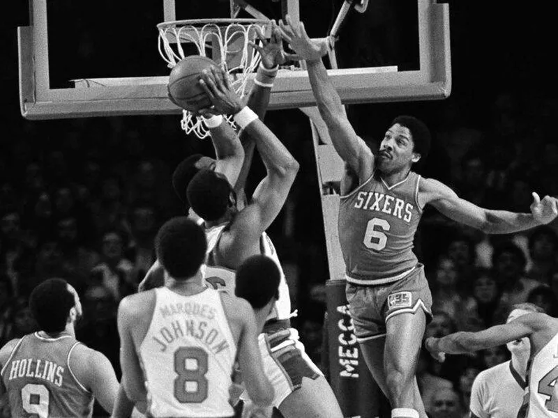 Julius Erving and Bob Lanier