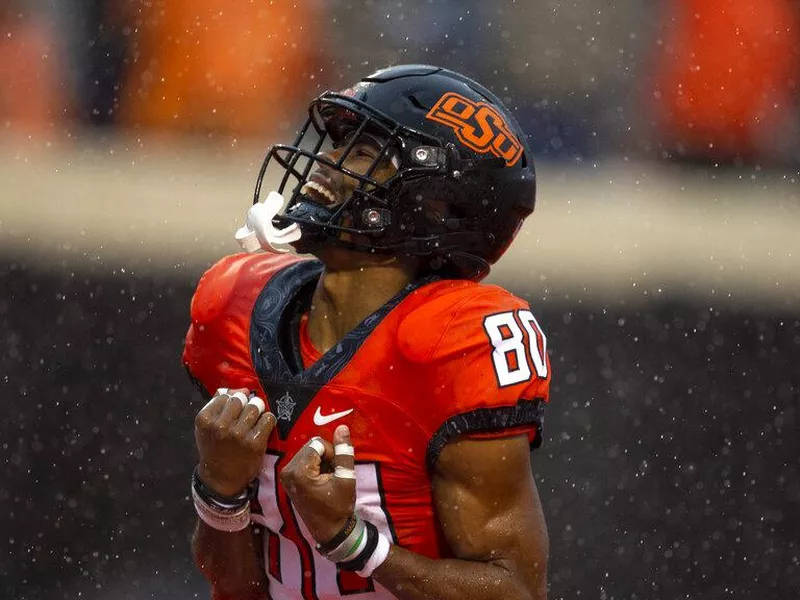 Oklahoma State wide receiver Brennan Presley