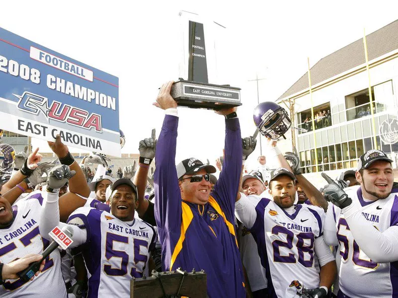 East Carolina head coach Skip Holtz