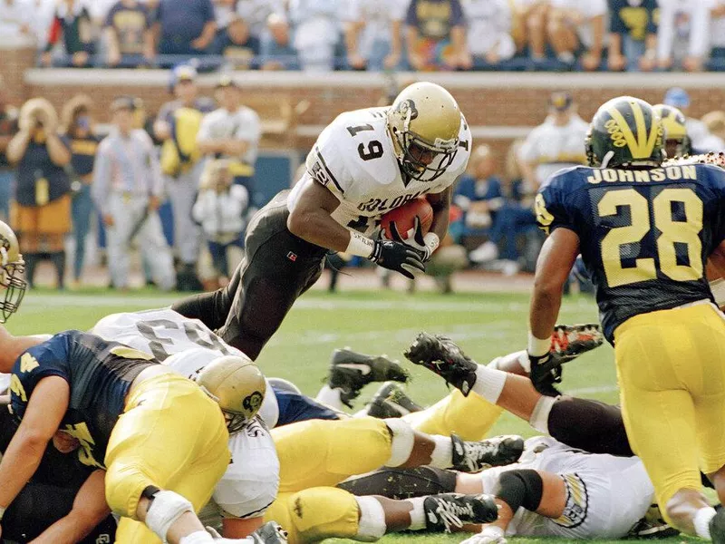 Rashaan Salaam and Deon Johnson