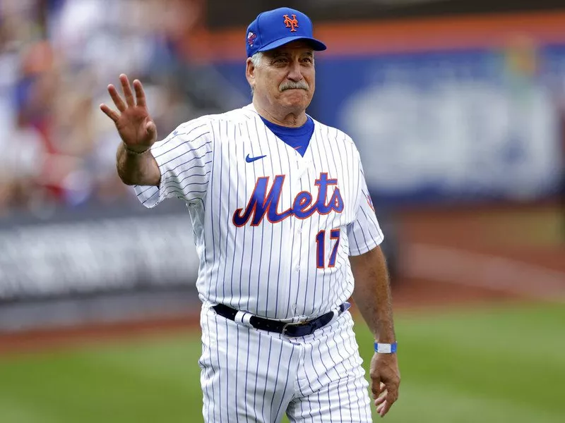 Former New York Mets' Keith Hernandez during Old-Timers' Day ceremony