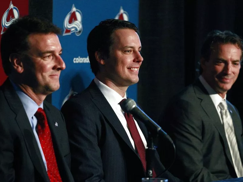 Josh Kroenke, Joe Sakic, Greg Sherman