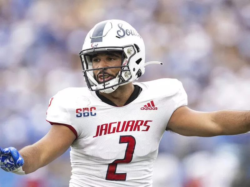 South Alabama safety Jaden Voisin