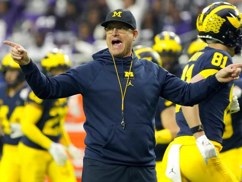 Michigan head coach Jim Harbaugh