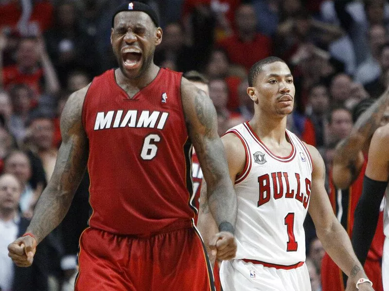 LeBron James and Derrick Rose