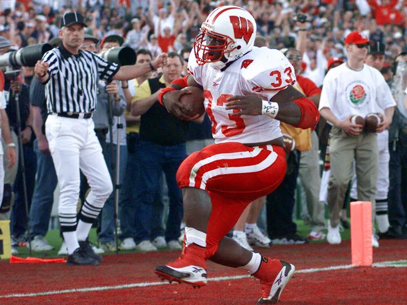 Wisconsin running back Ron Dayne