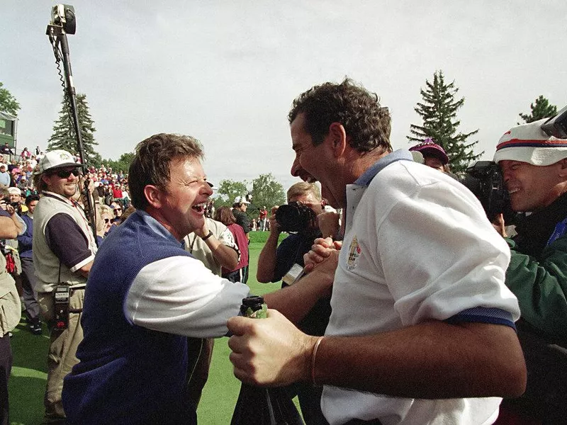 Sam Torrance, right, in 1995